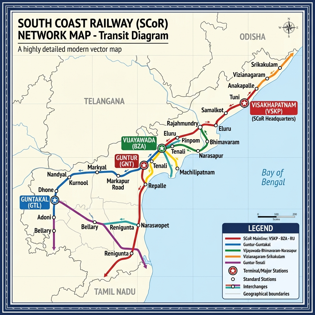 South Coast Railway Route Map